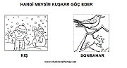 mevsimler ile ilgili çalışma sayfaları